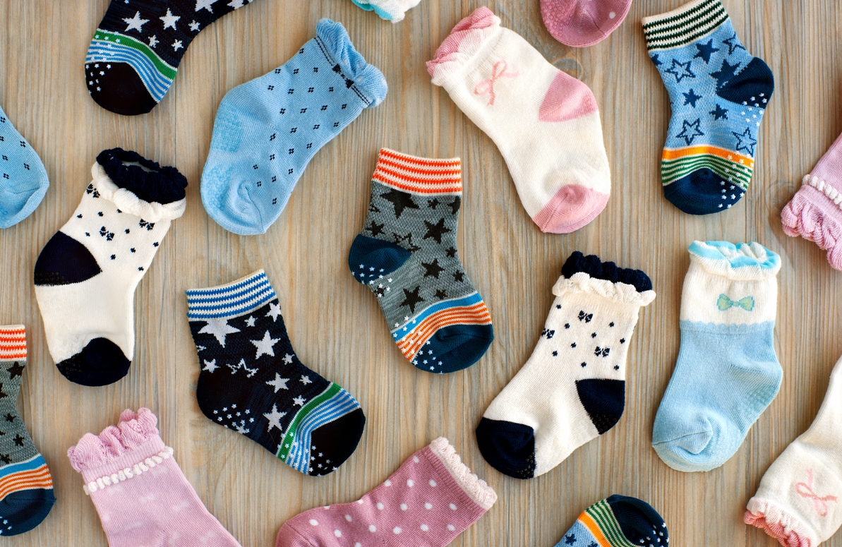 Baby Socken mit ABS / Silikon